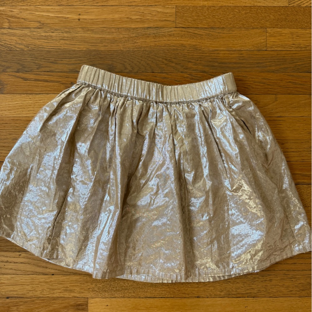 EUC Mini Boden Gold Metallic Skirt